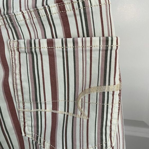 American Eagle Hi Rise Striped Jeggings Pants Brown Size 6 - Picture 8 of 13